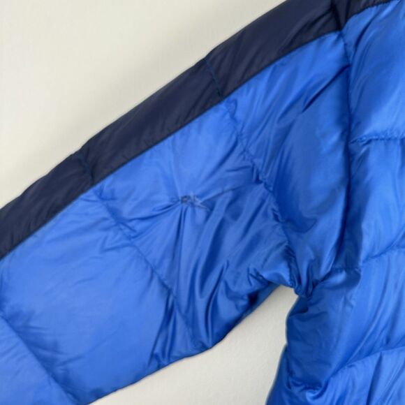 The North Face 550 Puffer Jacket Boys XL 18/20 Goose Down Full Zip Coat Blue - Picture 9 of 11